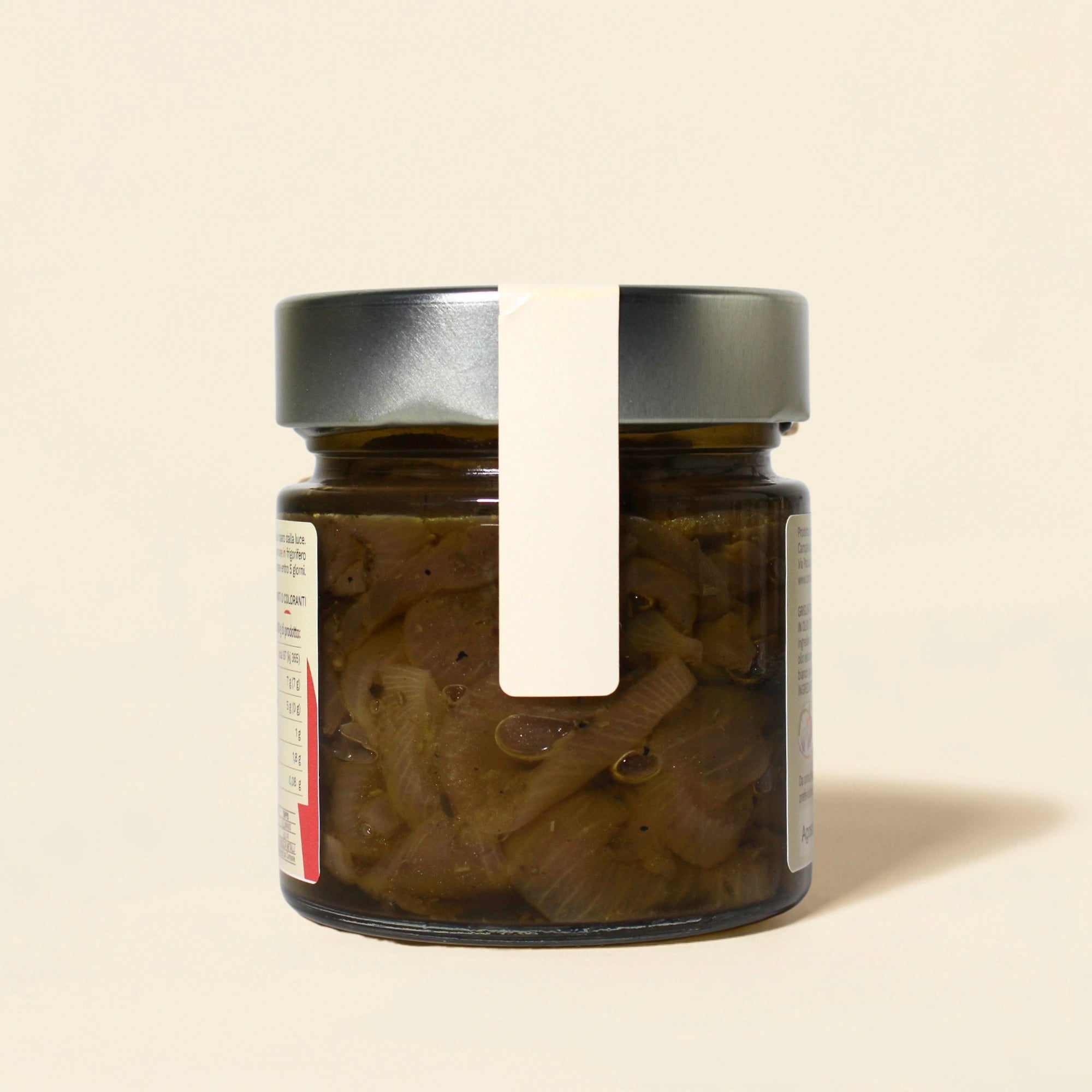 Grigliata di Cipolla Ramata di Montoro sott'olio - Retro | Conserviamo